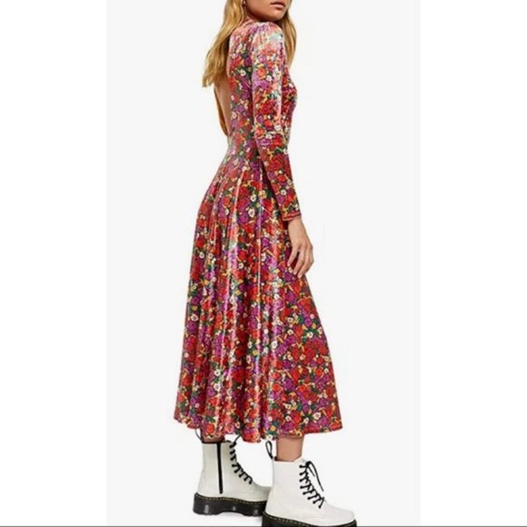 Free People | Dresses | Free People Heartland Crushed Velvet Midi Dress |  Poshmark